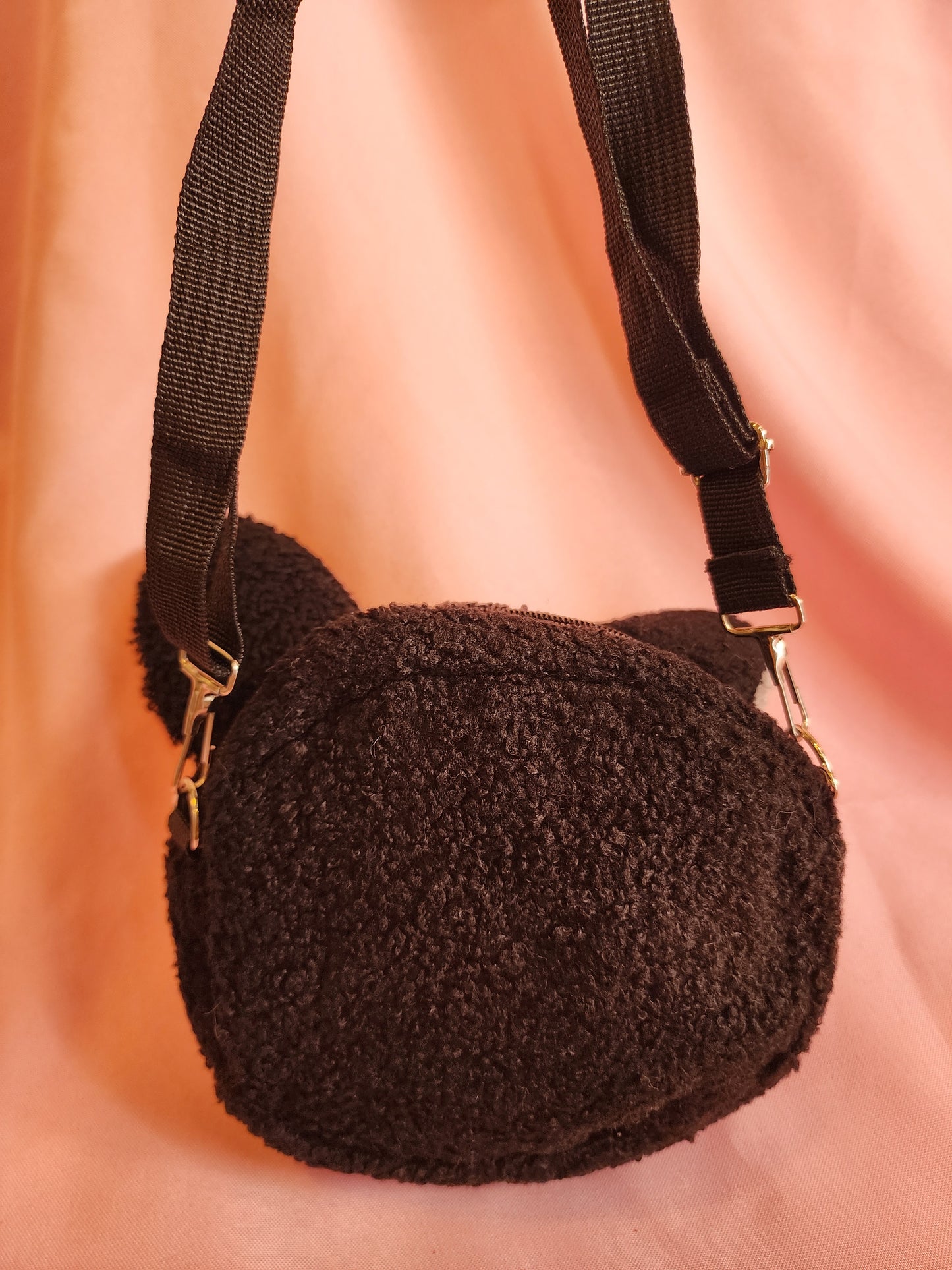 Mini Black Cat Plushie Bag