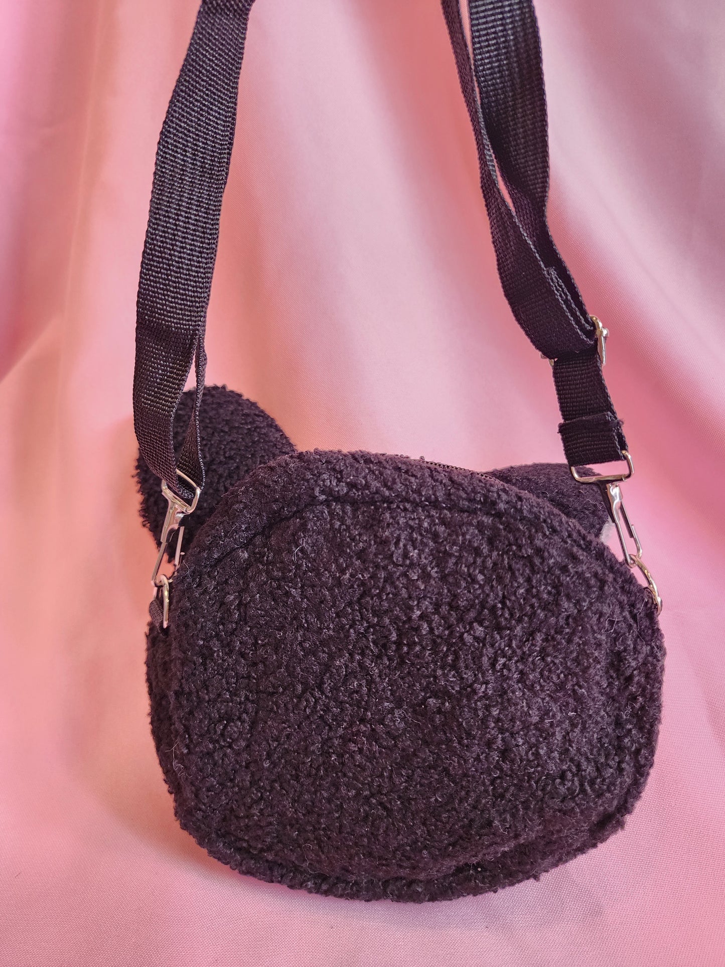 Mini Black Cat Plushie Bag