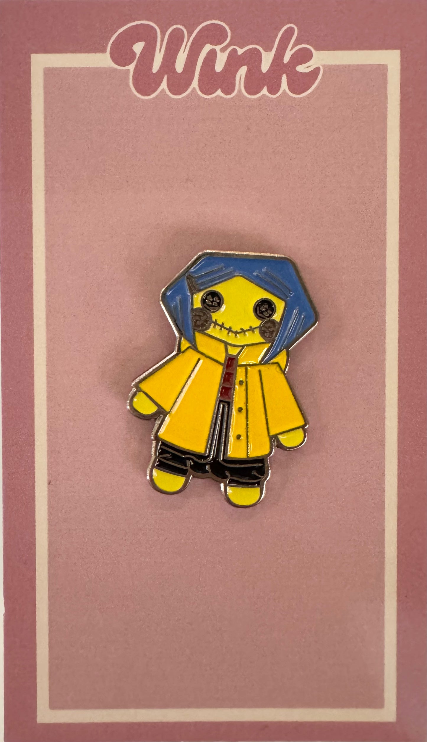 Button Eye Doll Pin