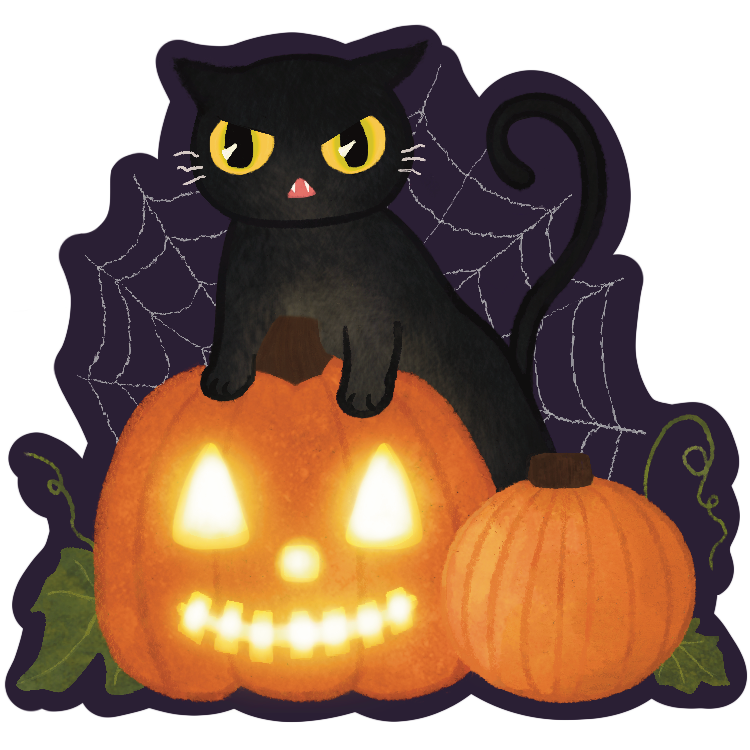 Pumpkin Kitty Sticker